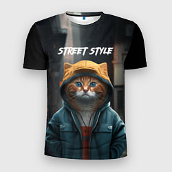 Футболка спортивная мужская Street cat, цвет: 3D-принт