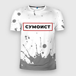 Футболка спортивная мужская Сумоист в рамке красного цвета, цвет: 3D-принт