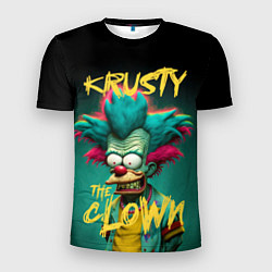 Футболка спортивная мужская Клоун Красти из Симпсонов, цвет: 3D-принт