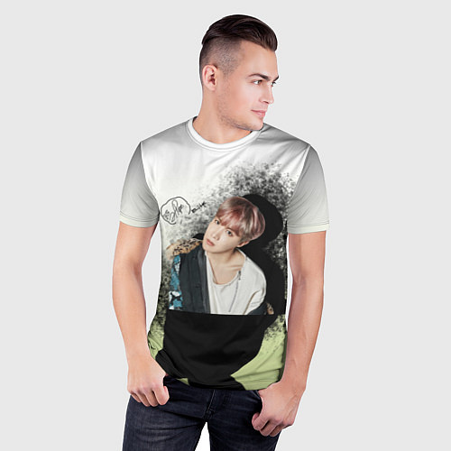 Мужская спорт-футболка Джей Хоуп и его тень / 3D-принт – фото 3