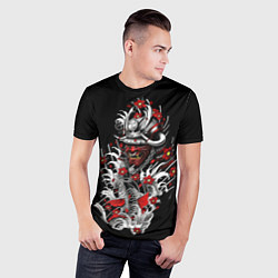 Футболка спортивная мужская Irezumi самурай, цвет: 3D-принт — фото 2