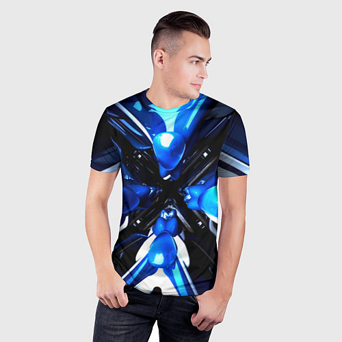 Мужская спорт-футболка Digital abstract fractal / 3D-принт – фото 3