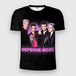 Футболка спортивная мужская 80s Depeche Mode neon, цвет: 3D-принт