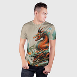 Футболка спортивная мужская Japan dragon - irezumi, цвет: 3D-принт — фото 2