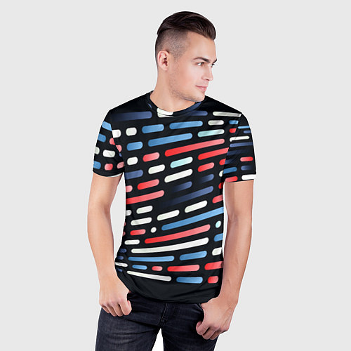 Мужская спорт-футболка Vanguard neon pattern / 3D-принт – фото 3