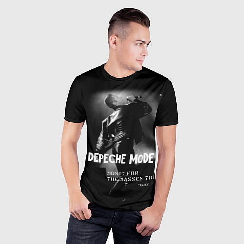 Мужская спорт-футболка Depeche Mode - Music for the Masses tour / 3D-принт – фото 3