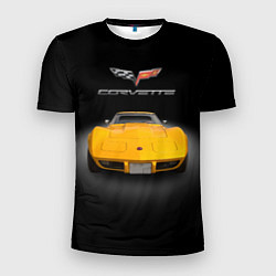 Футболка спортивная мужская Американский маслкар Chevrolet Corvette Stingray, цвет: 3D-принт