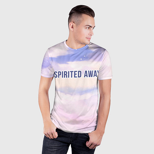 Мужская спорт-футболка Spirited Away sky clouds / 3D-принт – фото 3