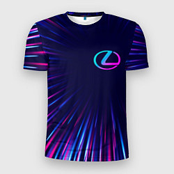 Мужская спорт-футболка Lexus neon speed lines