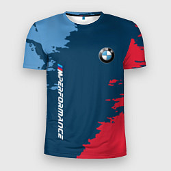 Футболка спортивная мужская BMW m performance grunge, цвет: 3D-принт