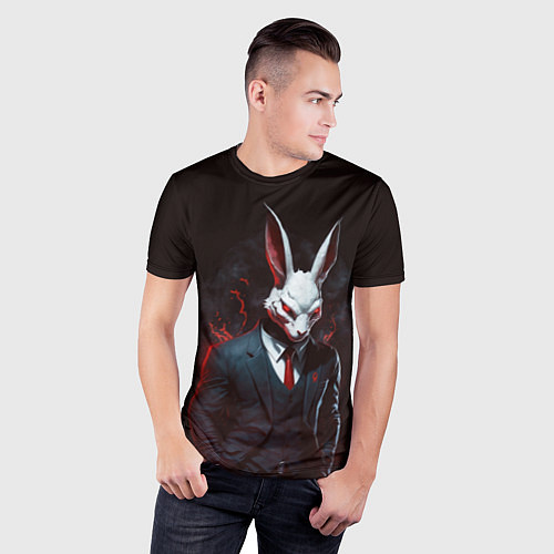 Мужская спорт-футболка Devil rabbit / 3D-принт – фото 3