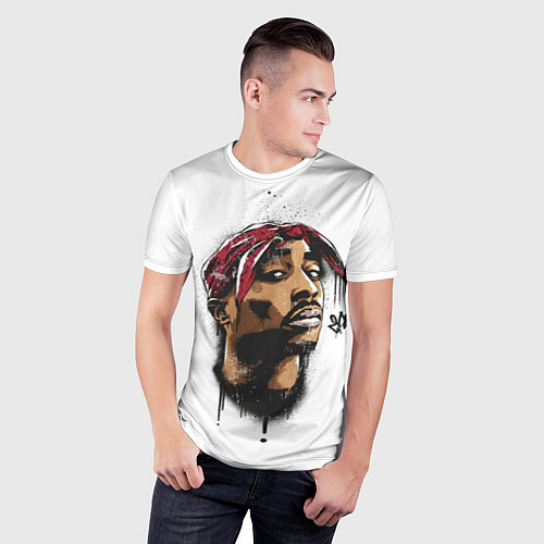 Мужская спорт-футболка 2Pac - Тупак Шакур / 3D-принт – фото 3