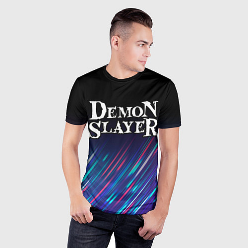 Мужская спорт-футболка Demon Slayer stream / 3D-принт – фото 3