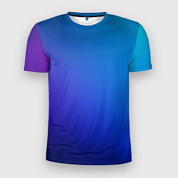 Мужская спорт-футболка Тёмно-синий градиент