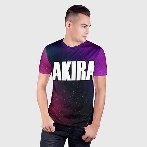 Мужская спорт-футболка Akira gradient space / 3D-принт – фото 3