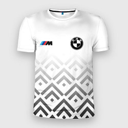 Футболка спортивная мужская BMW m power - белый, цвет: 3D-принт