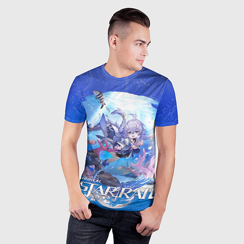Мужская спорт-футболка Байлу Хонкай Стар Рейл / 3D-принт – фото 3