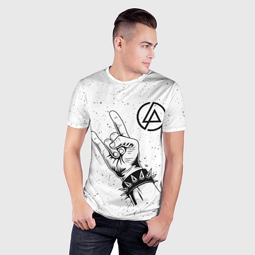 Мужская спорт-футболка Linkin Park и рок символ / 3D-принт – фото 3