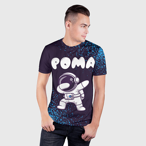 Мужская спорт-футболка Рома космонавт даб / 3D-принт – фото 3