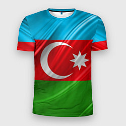 Футболка спортивная мужская Азербайджанский флаг, цвет: 3D-принт