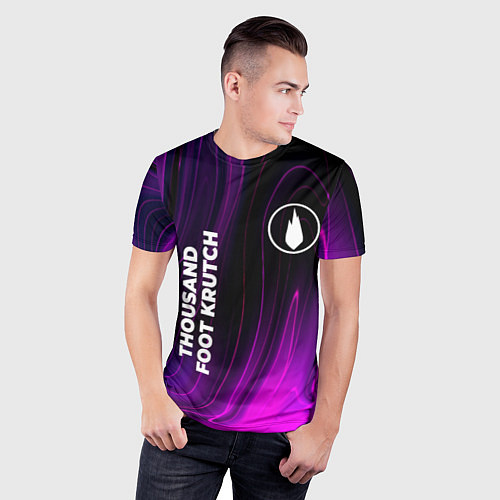 Мужская спорт-футболка Thousand Foot Krutch violet plasma / 3D-принт – фото 3