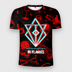 Футболка спортивная мужская In Flames rock glitch, цвет: 3D-принт