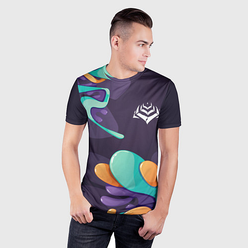Мужская спорт-футболка Warframe graffity splash / 3D-принт – фото 3