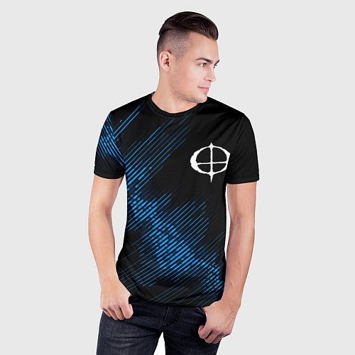 Мужская спорт-футболка Ozzy Osbourne звуковая волна / 3D-принт – фото 3