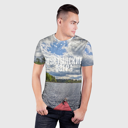 Мужская спорт-футболка Сплав на байдарке / 3D-принт – фото 3