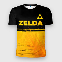 Футболка спортивная мужская Zelda - gold gradient: символ сверху, цвет: 3D-принт