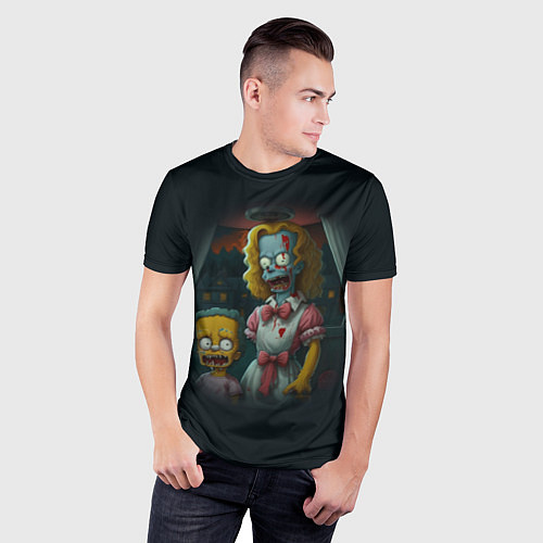 Мужская спорт-футболка Зомби Симпсоны / 3D-принт – фото 3