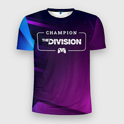 Футболка спортивная мужская The Division gaming champion: рамка с лого и джойс, цвет: 3D-принт