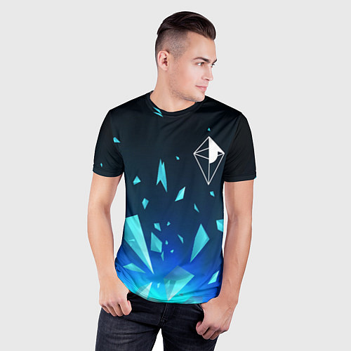 Мужская спорт-футболка No Mans Sky взрыв частиц / 3D-принт – фото 3