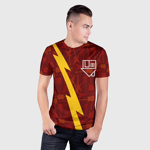 Мужская спорт-футболка The Neighbourhood гитары и молния / 3D-принт – фото 3