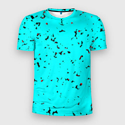 Футболка спортивная мужская Текстура ярко-голубой, цвет: 3D-принт