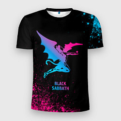 Футболка спортивная мужская Black Sabbath - neon gradient, цвет: 3D-принт