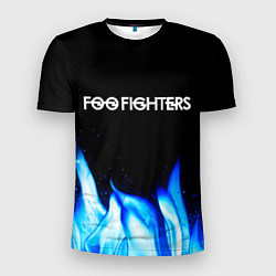 Футболка спортивная мужская Foo Fighters blue fire, цвет: 3D-принт