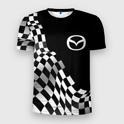 Футболка спортивная мужская Mazda racing flag, цвет: 3D-принт