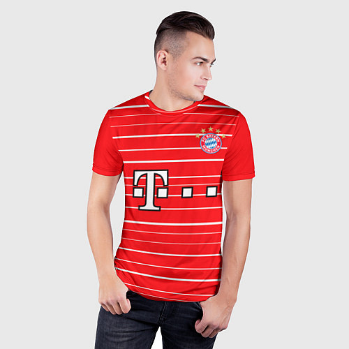 Мужская спорт-футболка Лерой Сане Бавария Мюнхен форма 2223 домашняя / 3D-принт – фото 3