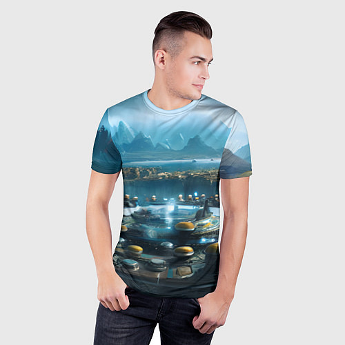 Мужская спорт-футболка Инопланетный реактор / 3D-принт – фото 3