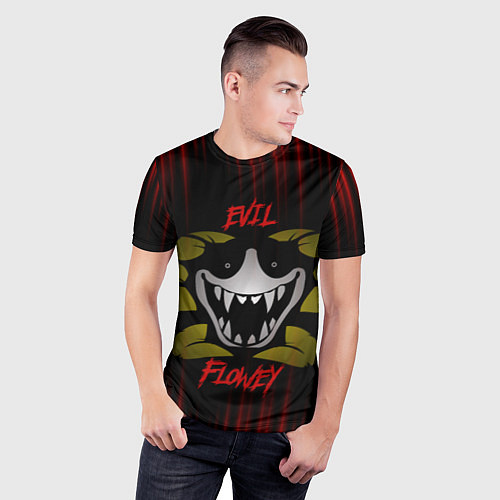 Мужская спорт-футболка Undertale - evil flowey / 3D-принт – фото 3