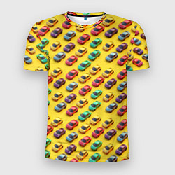 Мужская спорт-футболка Разноцветные машинки