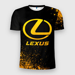 Футболка спортивная мужская Lexus - gold gradient, цвет: 3D-принт