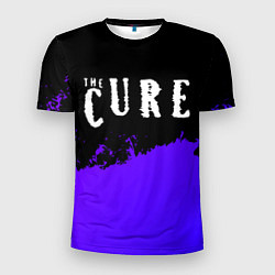 Футболка спортивная мужская The Cure purple grunge, цвет: 3D-принт
