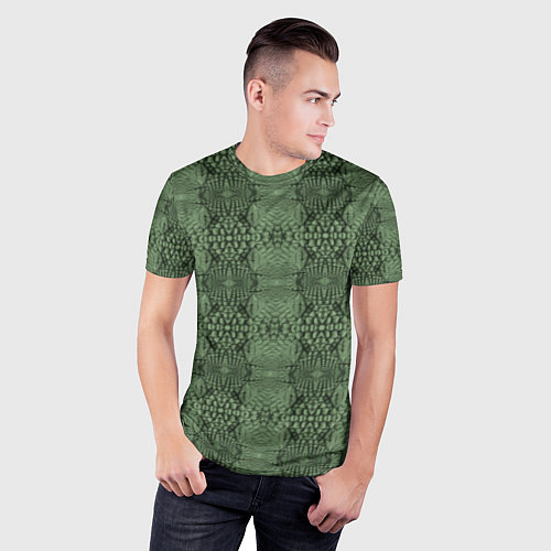 Мужская спорт-футболка Крокодиловый стиль / 3D-принт – фото 3