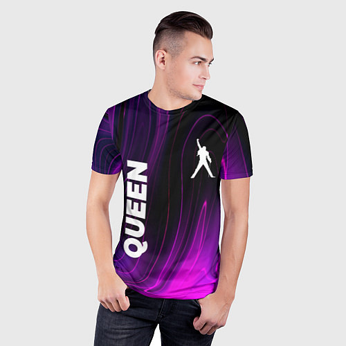 Мужская спорт-футболка Queen violet plasma / 3D-принт – фото 3