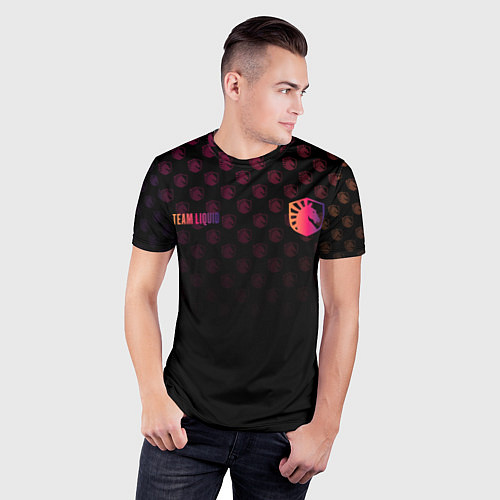 Мужская спорт-футболка Team Liquid pattern / 3D-принт – фото 3