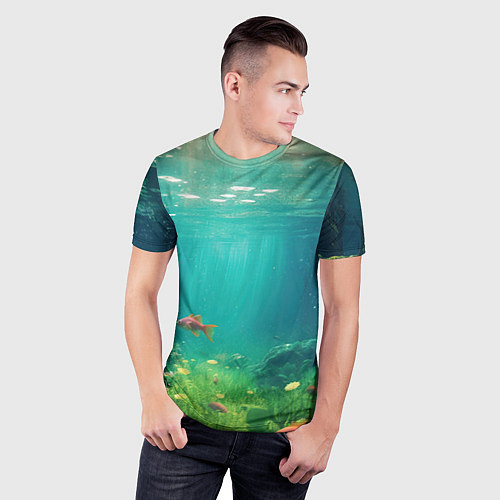 Мужская спорт-футболка Подводный мир / 3D-принт – фото 3