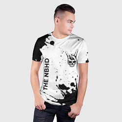 Футболка спортивная мужская The Neighbourhood и рок символ на светлом фоне, цвет: 3D-принт — фото 2