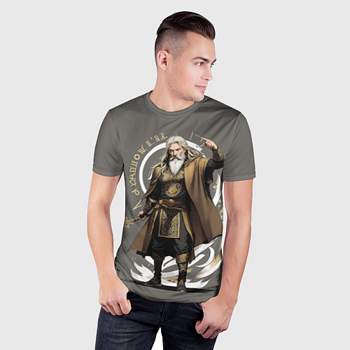 Мужская спорт-футболка Бог Odin - мифы древних славян / 3D-принт – фото 3